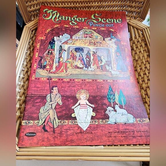 Vintage 1963 Whitman Publishing Co. Manger Scene Punch Out - Picture 5 of 11